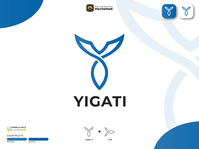 YIGATI Logo - [For Sale] abstract logo brand identity branding creative logo design gradient logo design logo mark modern logo monogram simple symbol tech vector wordmark
