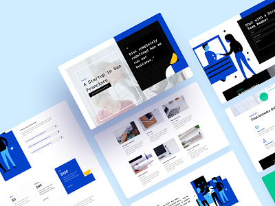 Startup Layout pack | Divi colorful creative customization design divi freelance hire illustration landing page layout pack minimal page builder project startup theme trend web website