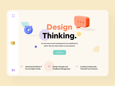 Colorful Minimal 3D Web Design