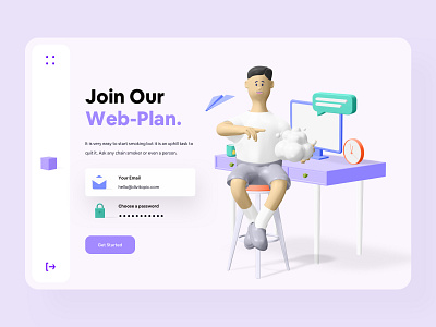 Colorful Minimal 3D Web Design