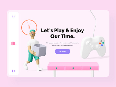 Colorful Minimal 3D Web Design