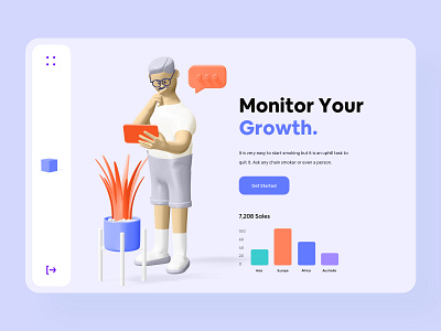 Colorful Minimal 3D Web Design 3d app business color scheme palette colorful creative dashboard data finance game growth header illustration javascript landing page minimal mobile skeuomorphic web website