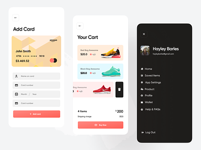 Shoe Shop Mobile App UI Design