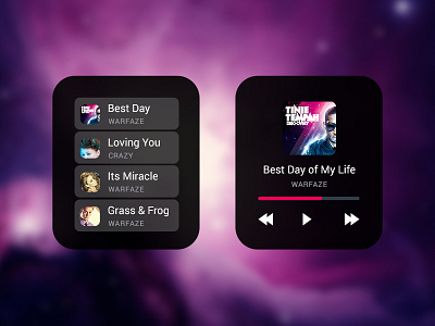 Music App Concept for Apple Watch app apple application concept iwatch music player watch