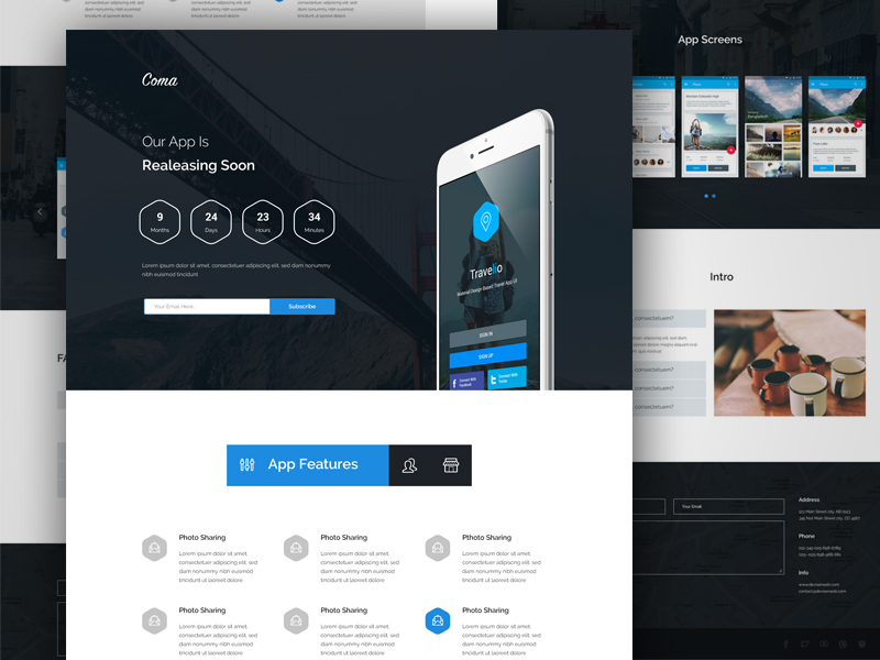 Coma | Multipurpose Coming Soon Template by Ali Sayed on Dribbble