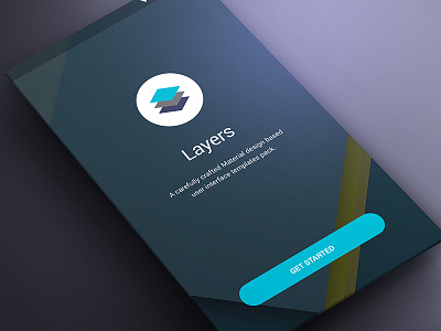 Mobile Boarding Screen Design app boarding dark layers material material design material guideline based mobile phone splash ui ux