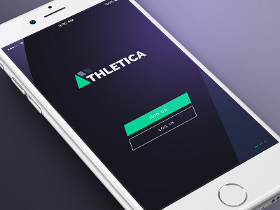 Athletica Home Page - Free Athletics App app athlet athletica home ios mobile screen sport training typography ui user interface