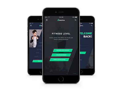 Athletica Sign Up - Free Athletics App app athlet athletica ios login mobile register screen sign up sport ui user interface