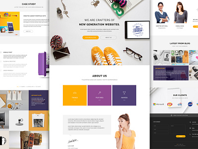Home Page - Web Design Agency agency colorful home landing one page ui ux web website