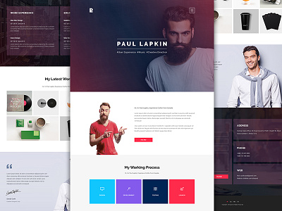 Personal Site | Free PSD 2016 download free freebie onepage personal portfolio psd resume site ui website