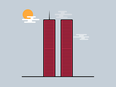 9/11 Fourteen Years 911 building day illustration memory remember terrible twin towers world trade center