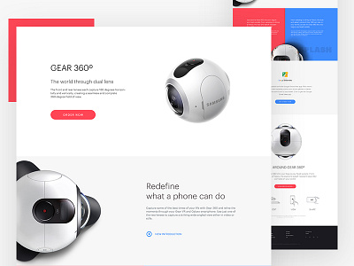 Gear 360º - Product Landing Page camera colorful design gear 360 landing page light samsung ui ux virtual reality vr web