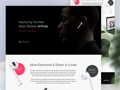 Honest AirPod Landing Page Concept