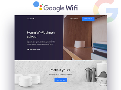 Google Wifi - Landing Page Concept