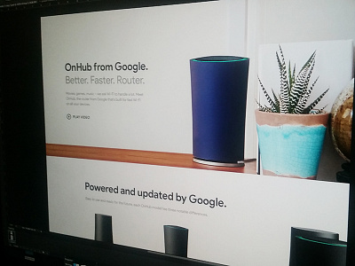 Google OnHub Landing Page WIP