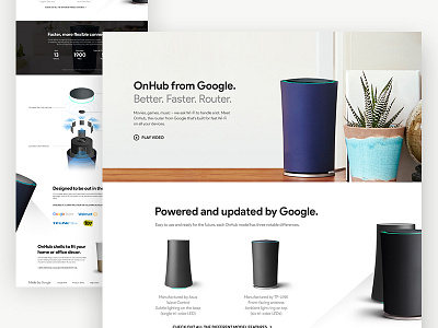 Google OnHub Landing Page Concept