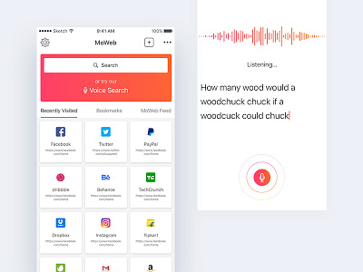 MoWeb - Browser UI Concept for Mobile