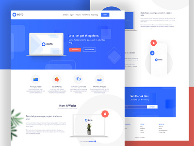 DOTO - Multi-platform App Landing Website