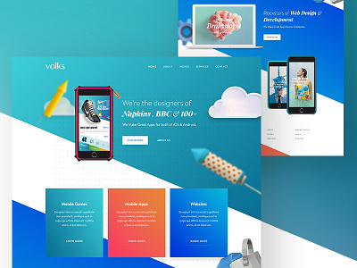 Digital Product Design Agency - Website app colorful creative design gradient landing page minimal product ui ux website