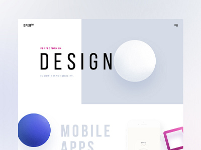 OPER - Design Agency Website | WIP agency apps clean creative design landing page minimal trend 2017 ui ux website wip