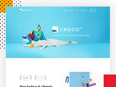 CROCO - App Landing Website andorid app creative design ios landing page mobile ui phone ux web website wip