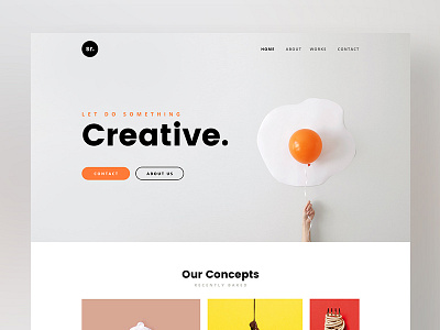 Creative Design Agency Website agency brand branding concept design creative design homepage minimal product ui ux web