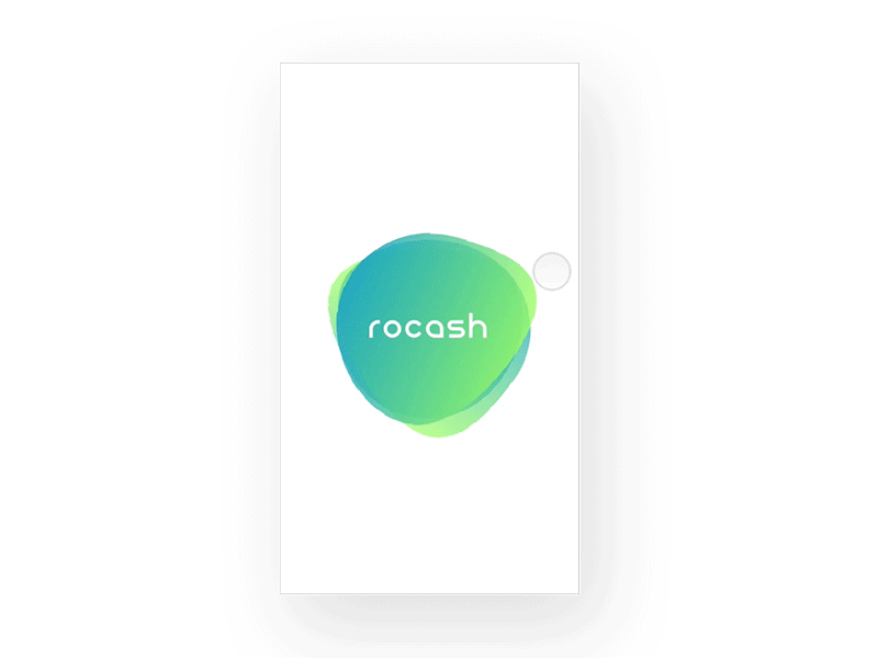rocash - app sign in interactions colorful creative fluid gif gradient hybrid minimal mobile ui ux interaction wip