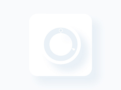 Minimal Clock Concept Design app element clay clock minimal neumorphic neumorphism product design skeumorphic skeumorphism time white