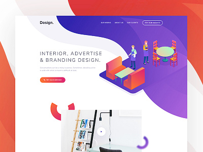 Creative Design - Website 3d illustration agency colorful creative design gradient landing page minimal ui ux web website