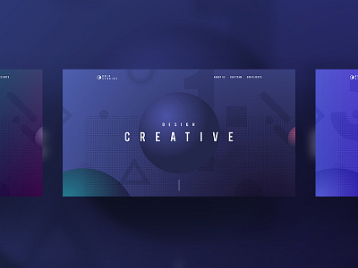 Creative Header Design - Concept 3d illustration agency colorful creative design gradient illustration landing page memphis minimal ui website