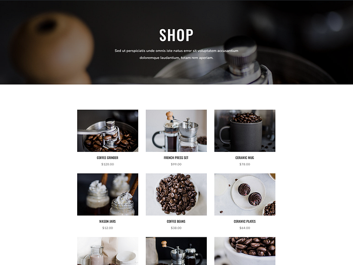 Free Coffee Shop Layout Pack by Ali Sayed for Elegant Themes on Dribbble