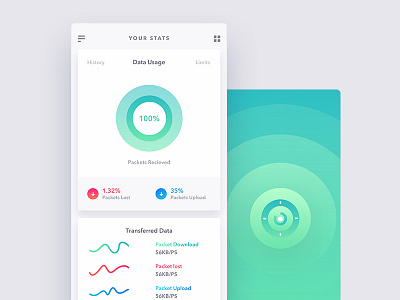 Minimal Mobile App UI - Dashboard (Concept) app store color dashboard data gradient ios iphone x mobile app statistics ux