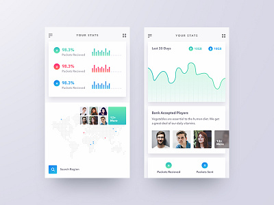 Minimal Mobile App UI - Dashboard (Concept)