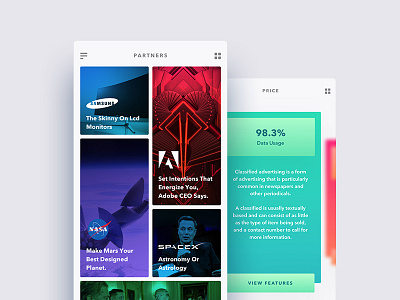 Minimal Mobile App UI (Concept) app store card color dashboard data ios iphone x mobile app statistics ux