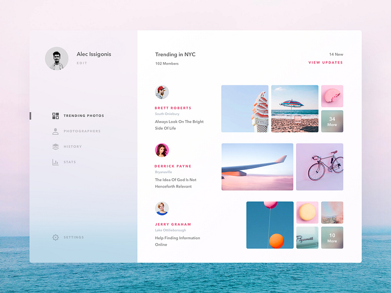 Photography Web Application Ui - Concept By Ali Sayed On Dribbble