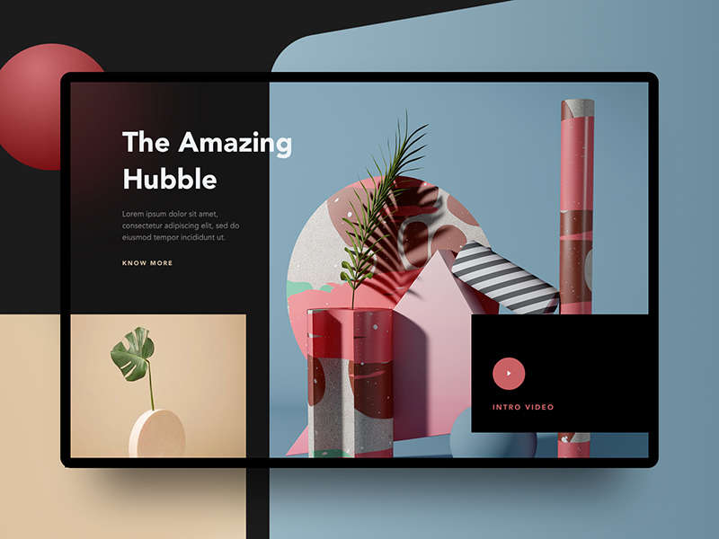 Conceptual Web UI - Creative Layout Exploration by Ali Sayed