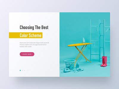 Experimental Web UI - Creative Header Layout Exploration 3d illustration abstract card colorful creative gradient header minimal photography ui ux website