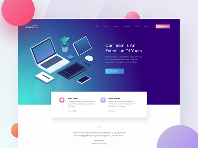 inner.centexus | Sneak Peak clean colorful creative dashboard design desk desktop financial gradient icon illustration isometric landing page money monster ui ux website