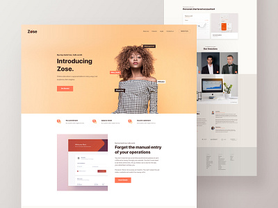 Zose Landing Page - Full preview by Ali Sayed on Dribbble