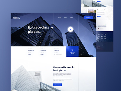 Hotel Finder Landing Page - Full preview