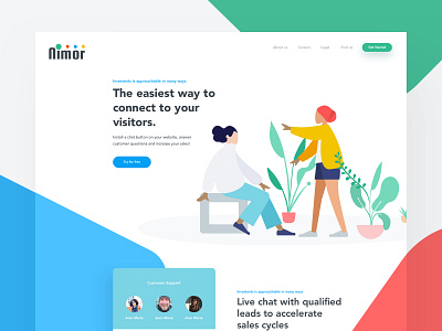 Nimor - Landing Page | Full Preview creative credit debit card design desktop ecology tree plant financial google apple microsoft gradient illustration isometric landing page minimal colorful photography plant environment shadow product landing page ui unopie design agency user flow journey ux website