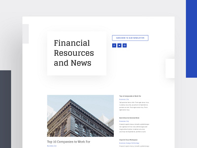 Investment Firm - Blog | Divi Layout bank banking blog article readers creative finance fintech growth invest landing page layout minimal money news resources theme theme design transection web website wordpress