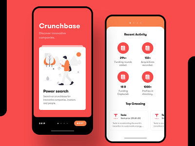 Crunchbase Redesign - Mobile Application UI