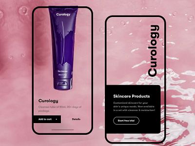 Skincare - Mobile Application UI 2020 2019 2018 cleanser moisturizer cream colorful design creative icon design interaction design ios android hybrid minimal mobile phone motion design photography minimal product re branding re design resolve round button shape skin health care skincare fashion cream typography ui dashboard ux ui visual