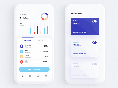 Finance & Banking App 2019 2020 trend account banking bitcoin animation chat credit app bank card dark data interface design craft human expense income statistics finance banking transection google apple microsoft hybrid mobile phone interaction ios loan iphone x pixel material money ios statistics ui ux