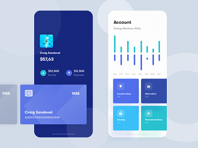 Finance & Banking App 2019 2020 trend account banking bitcoin animation chat credit app bank card dark data interface design craft human expense income statistics finance banking transection google apple microsoft hybrid mobile phone interaction ios loan iphone x pixel material money ios statistics ui ux