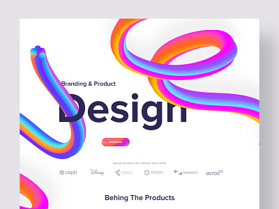 Creative Design Agency Website agency colorful creative design gradient landing page minimal product ui ux web website