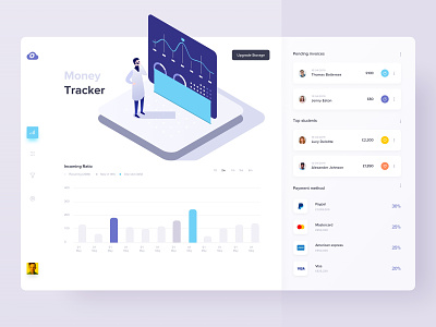 Dashboard UI | Concept abstract analytics app application application design chart colorful dashboard gradient graph material online portal posts software statistics ui ux web