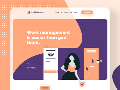 Work Management - Agency Landing Page app branding color palette colorful creative illustration landing page minimal minimal simple abstract ui ux vector website