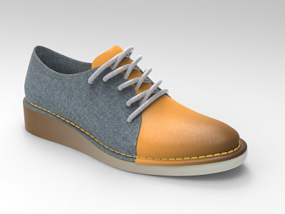 3D MODELLED DERBY SHOE